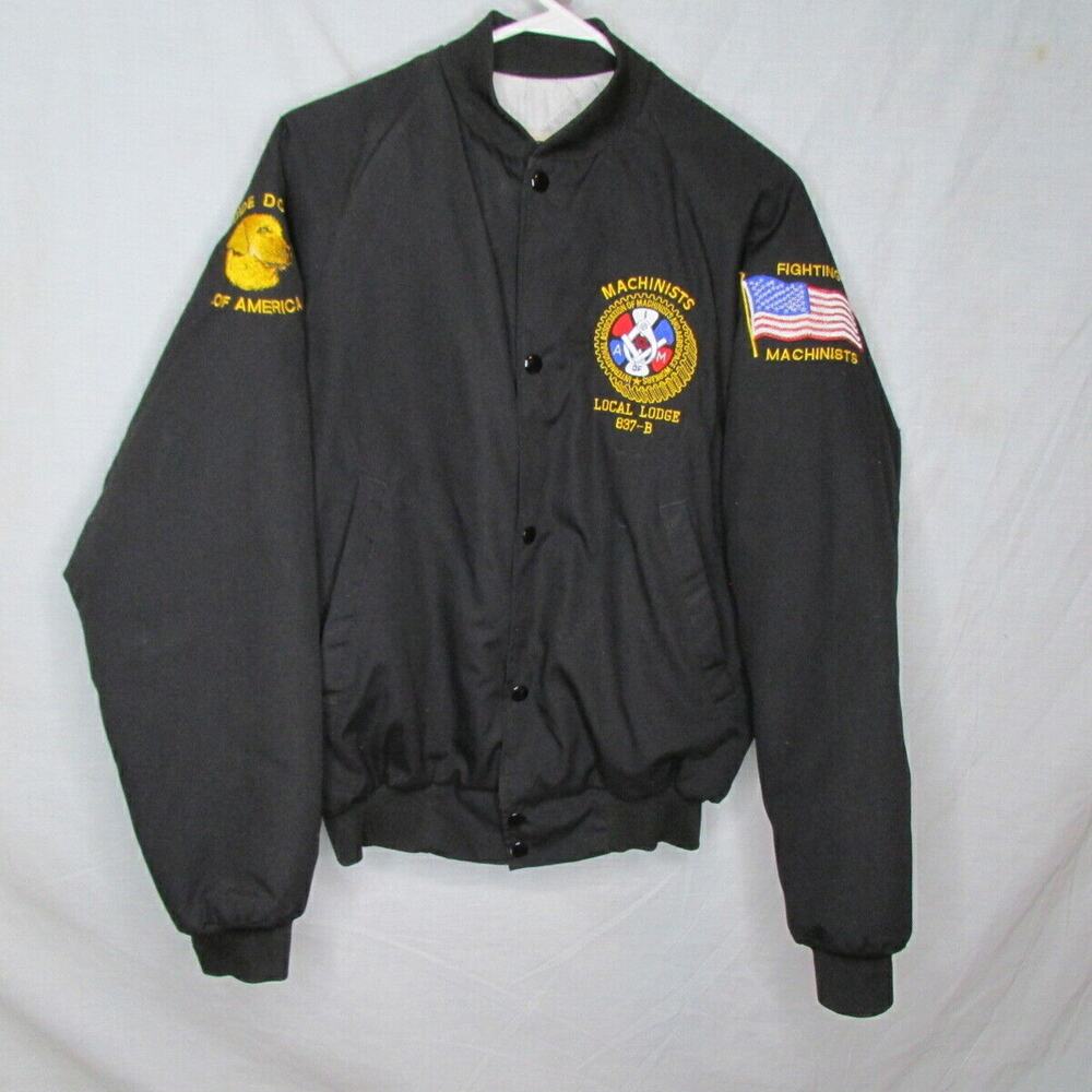 WestArk Machinists Union Aerospace Workers Jacket Guide Dog Embroidery Sz M 80s